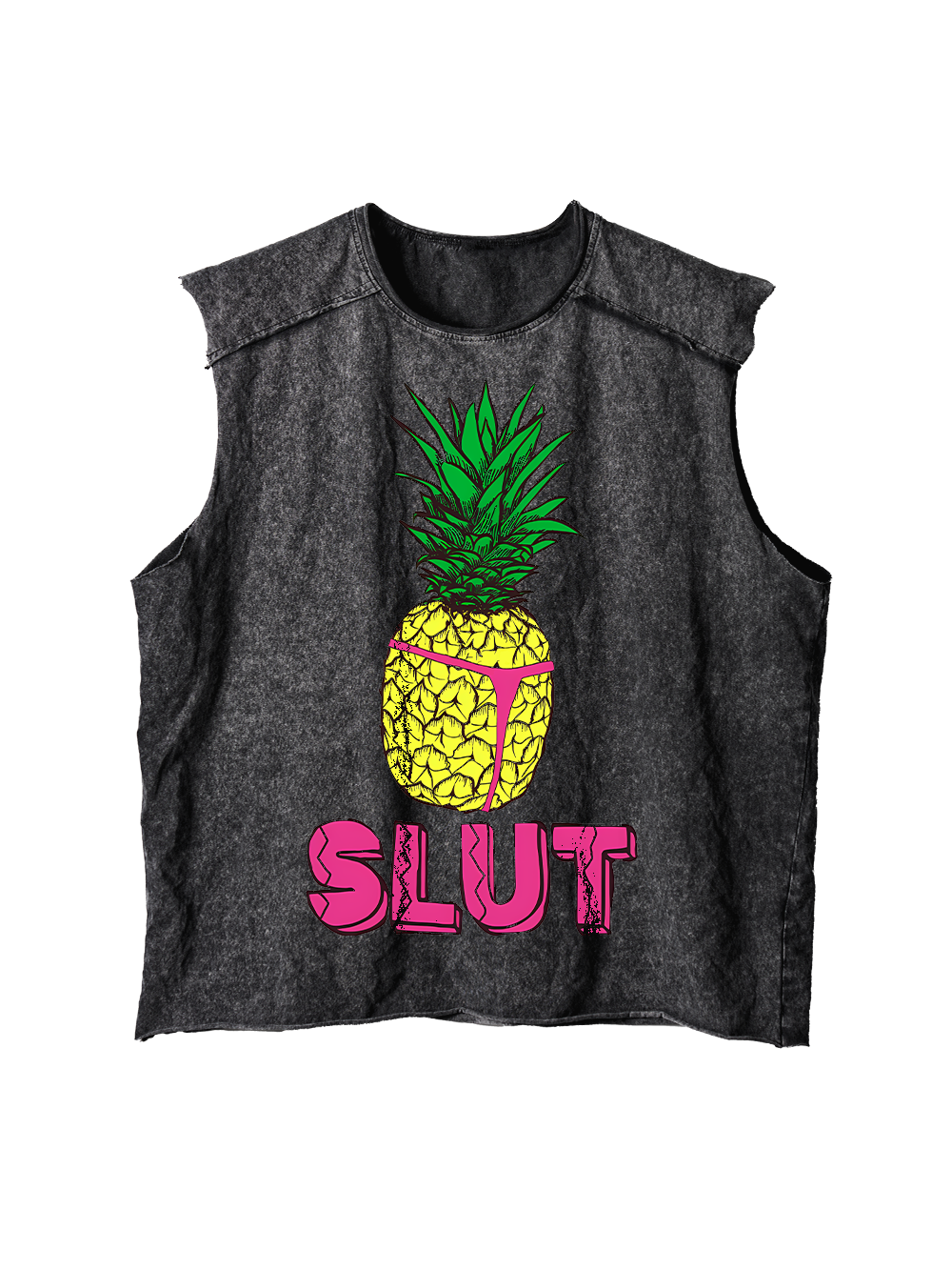 SLUT DISTRESSED TANK TOP