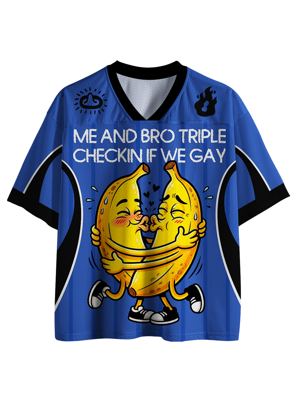 ME AND BRO TRIPLE CHECKIN IF WE GAY MESH JERSEY