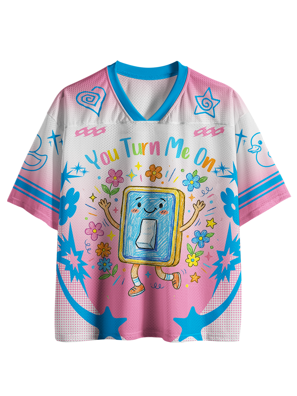 YOU TURN ME ON MESH JERSEY