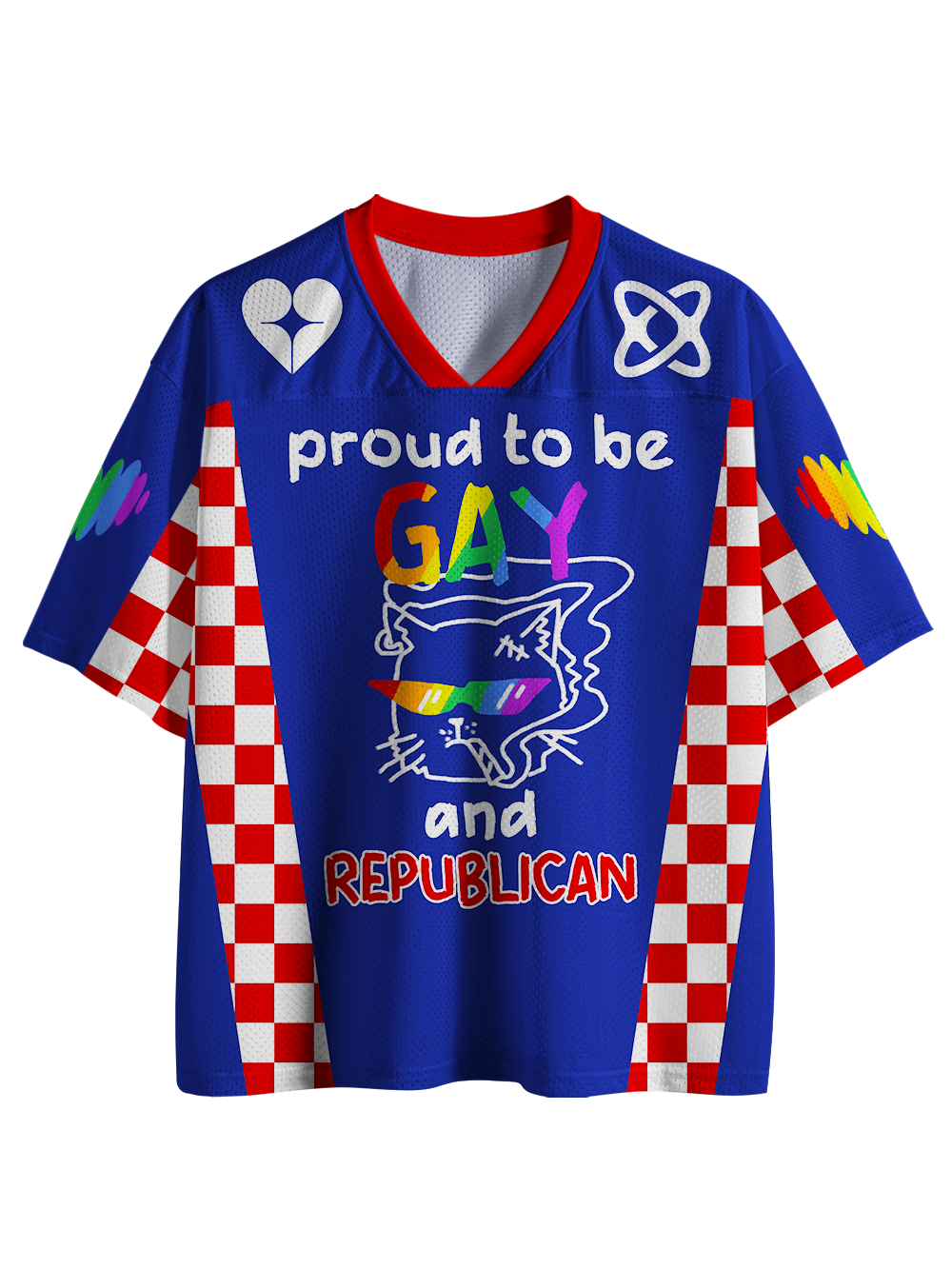 PROUD TO BE GAY AND REPUBLICAN MESH JERSEY