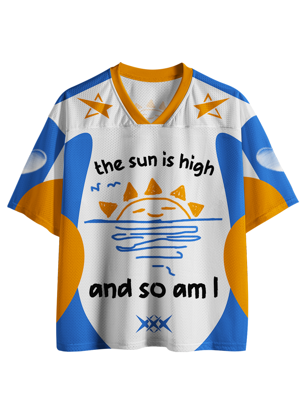 THE SUN IS HIGH AND SO AM I MESH JERSEY