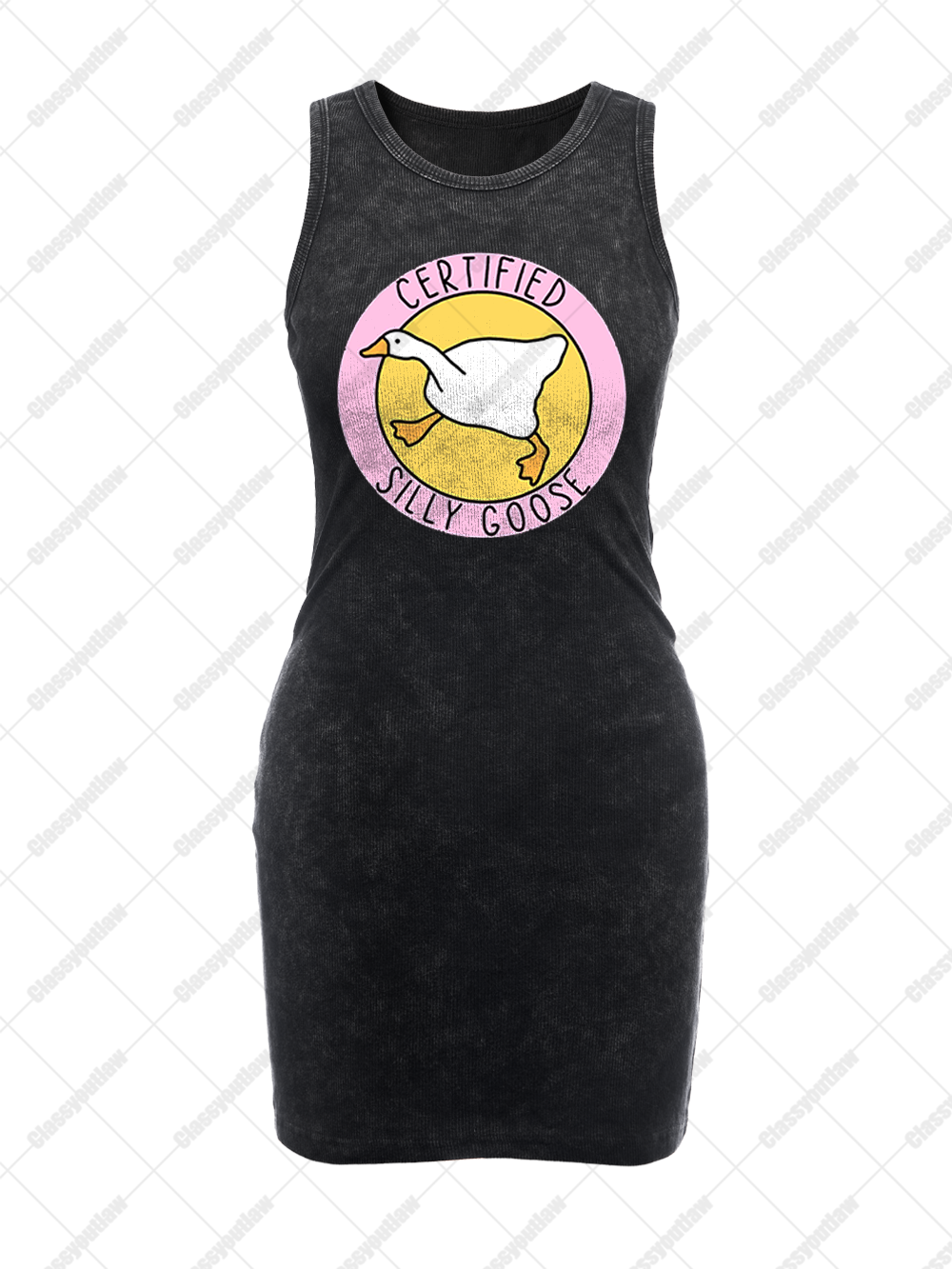 CERTIFIED SILLY GOOSE VINTAGE BODYCON TANK DRESS