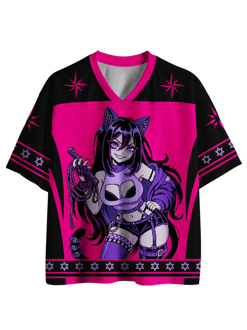 NEON CATGIRL DOMINATRIX MESH JERSEY