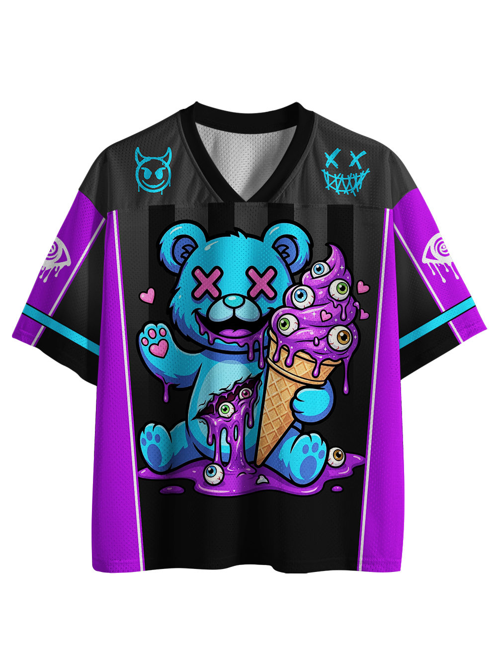 CREEPY ICE CREAM BEAR MESH JERSEY