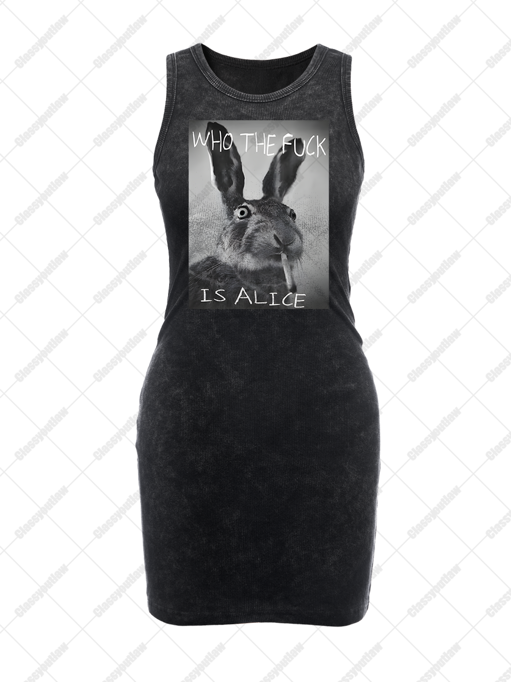 WHO THE FUCK IS ALICE VINTAGE BODYCON TANK DRESS