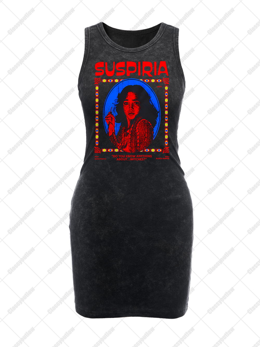 SUSPIRIA VINTAGE BODYCON TANK DRESS