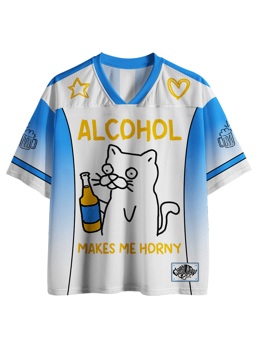 ALCOHOL MAKES ME HORNY MESH JERSEY