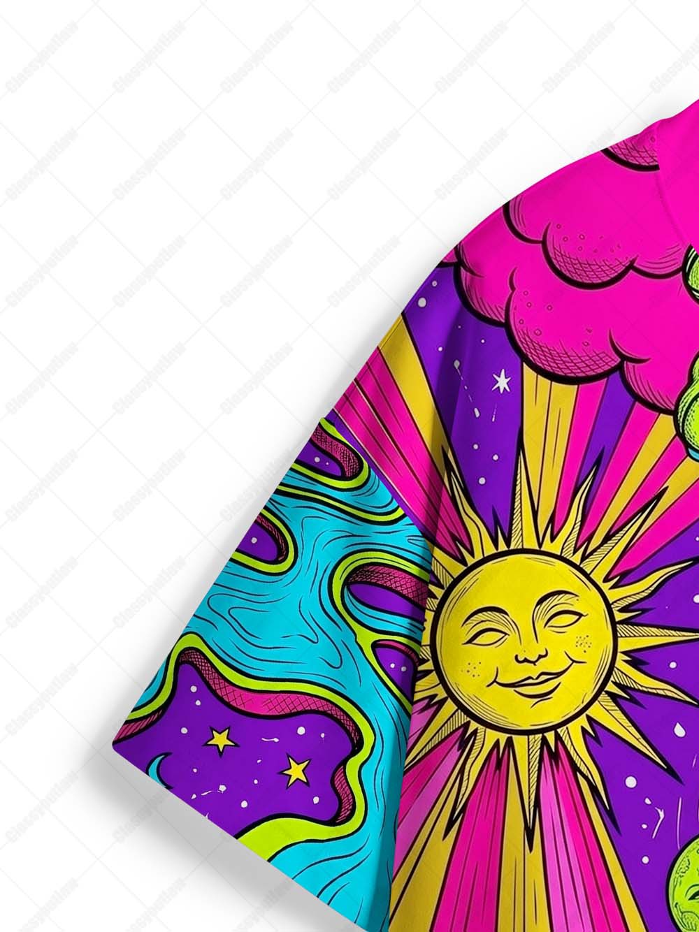 PSYCHEDELIC HEARTSTREAM ECO OVERSIZED GRAPHIC TEES