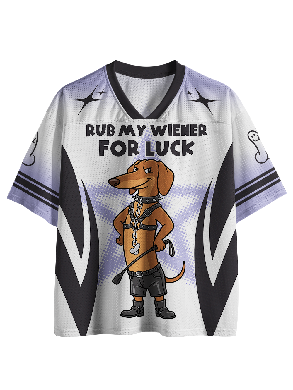 RUB MY WIENER FOR LUCK MESH JERSEY