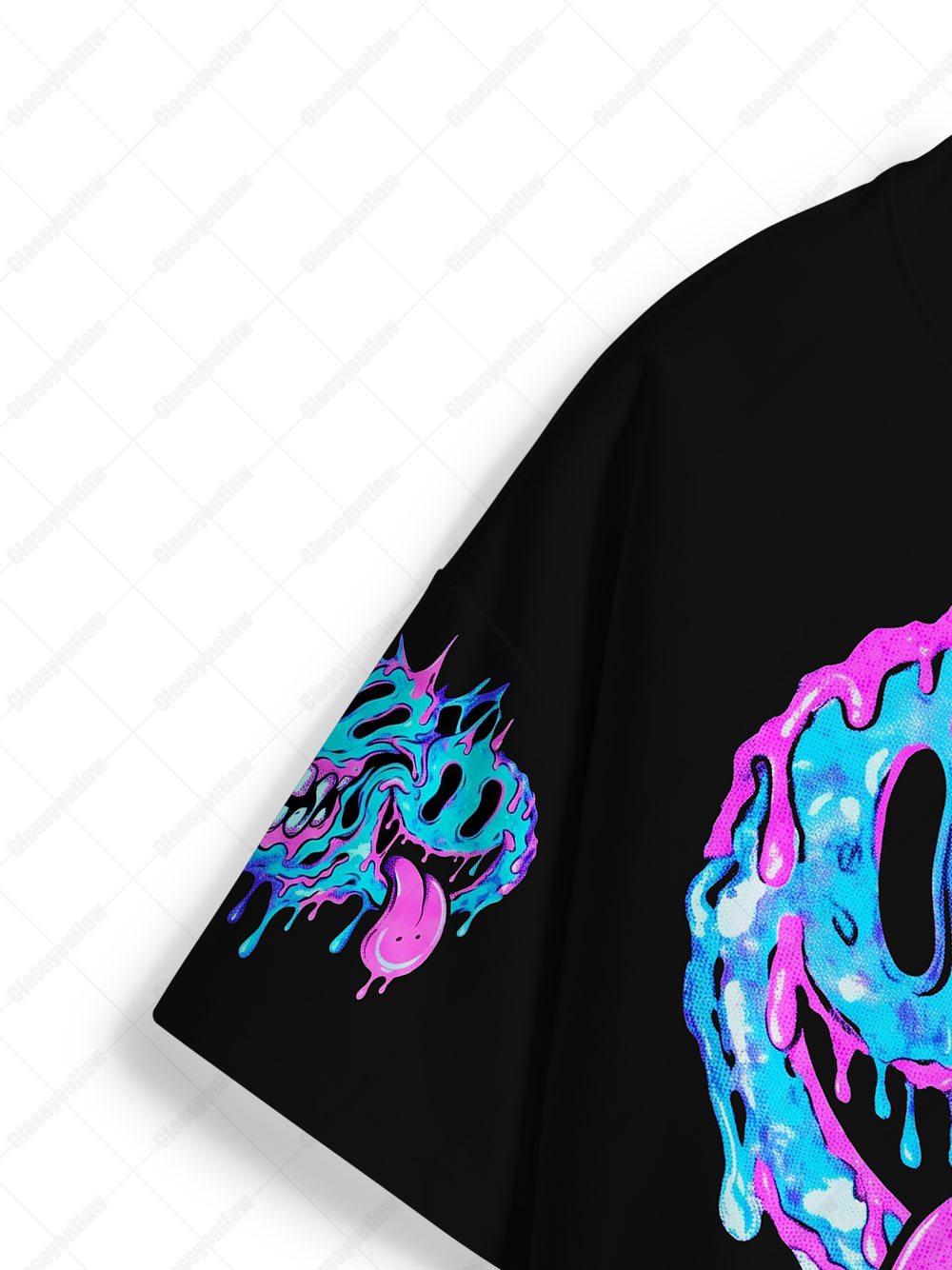MELTING SMILEY MANIA ECO OVERSIZED GRAPHIC TEES