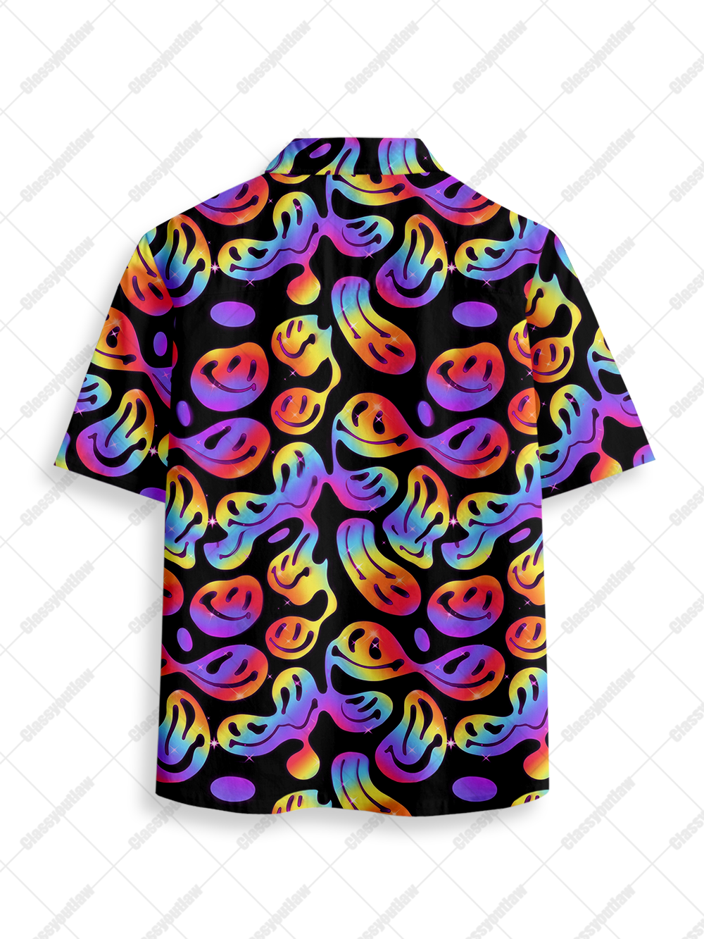 RAINBOW FACES BUTTON UP POCKET SHIRT