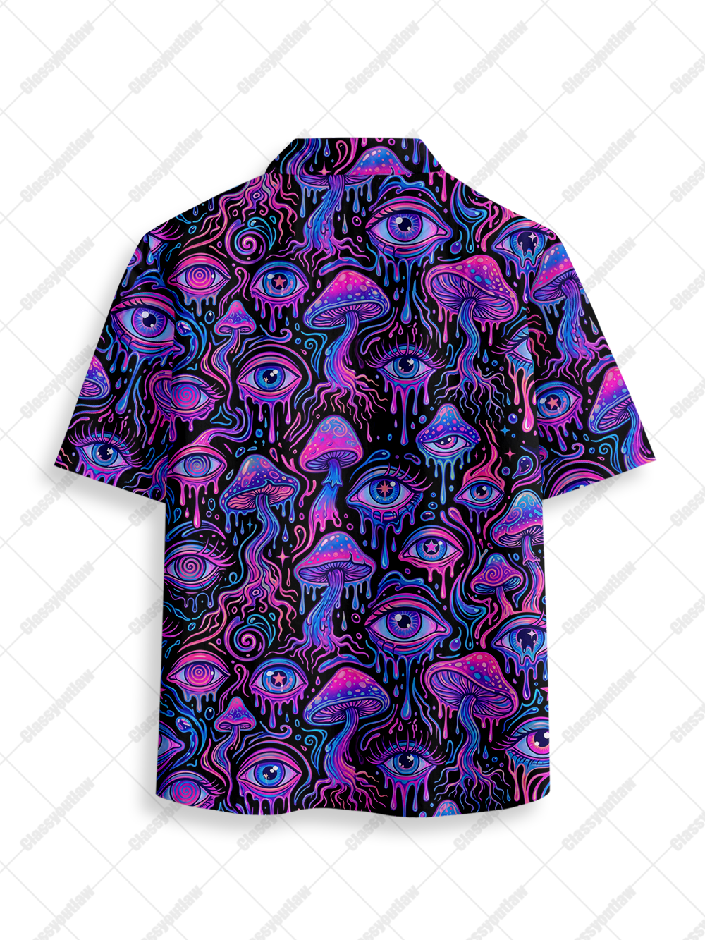 MUSHROOM EYES BUTTON UP POCKET SHIRT