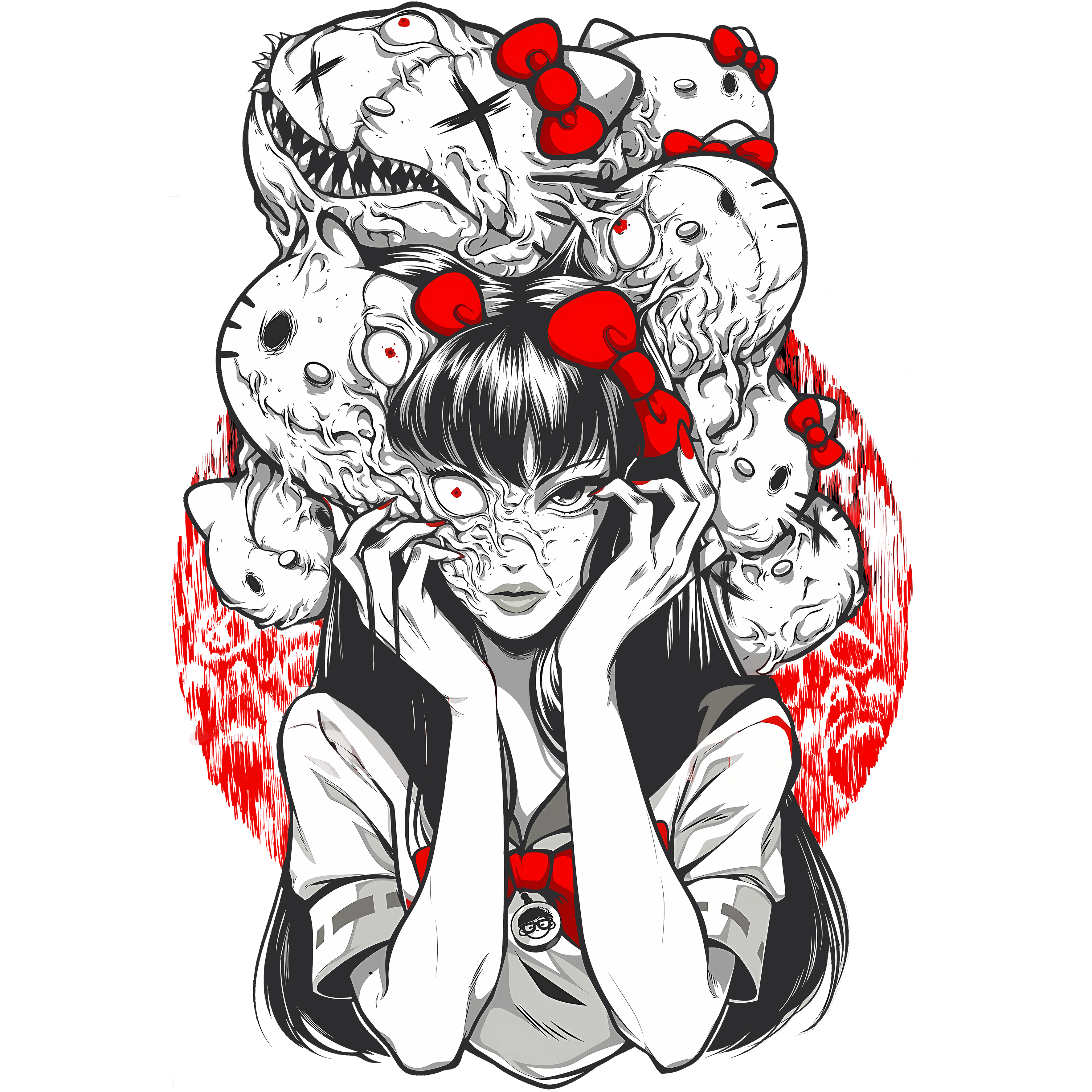 TOMIE AND HELLO KITTY OFF SHOULDER TSHIRTS