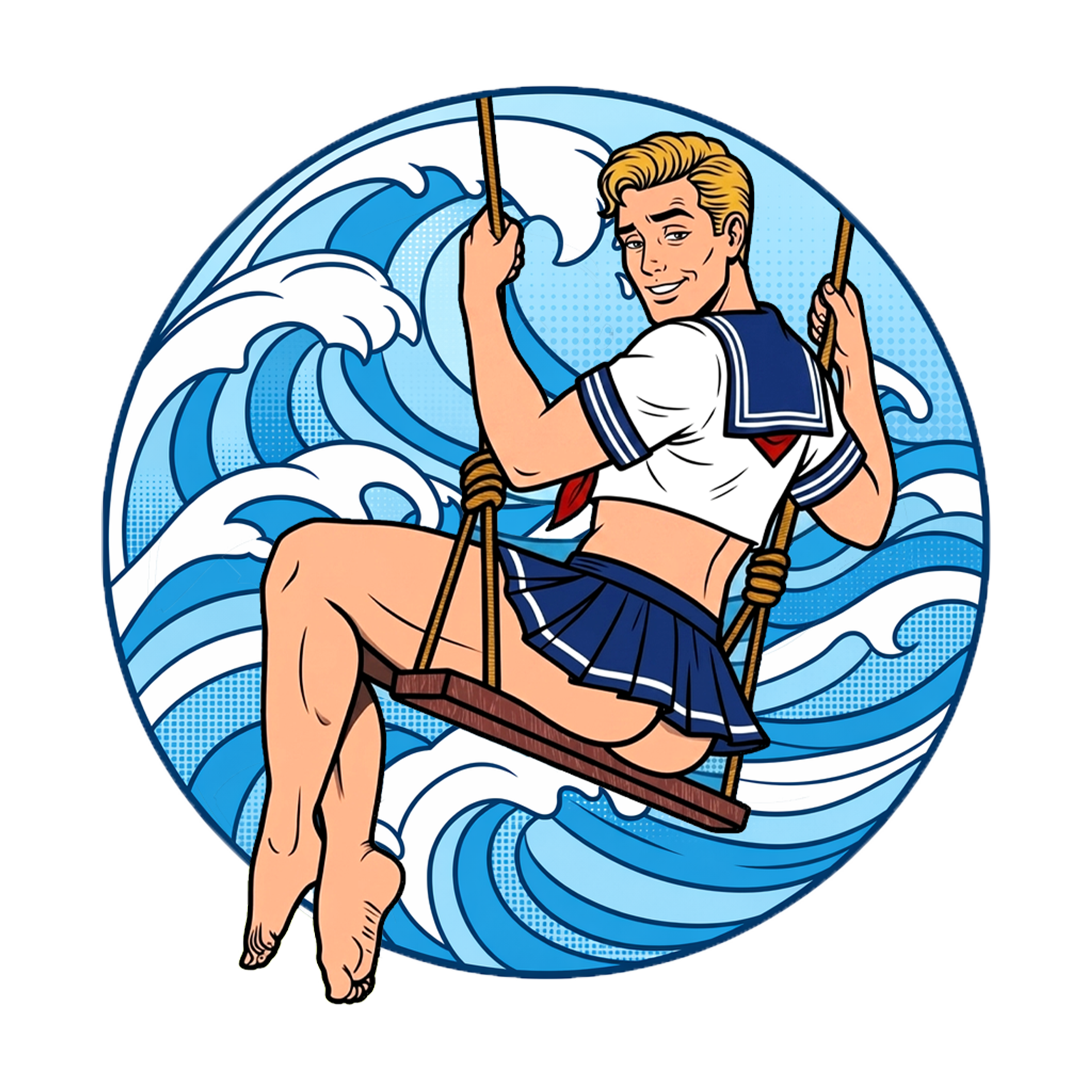 SAILOR SWING OFF SHOULDER TSHIRT