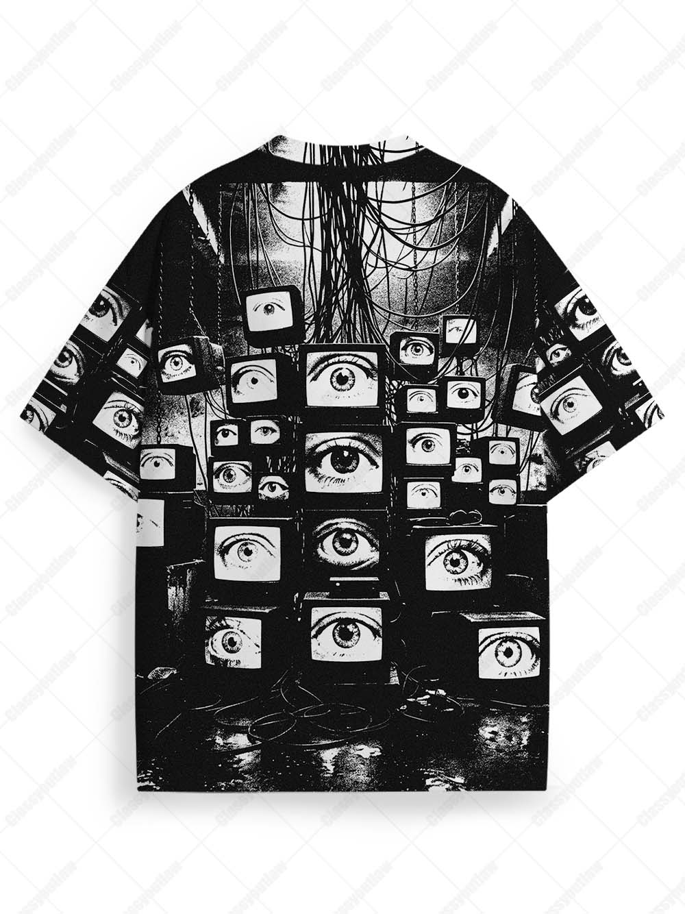 SURVEILLANCE TV EYES ECO OVERSIZED GRAPHIC TEES