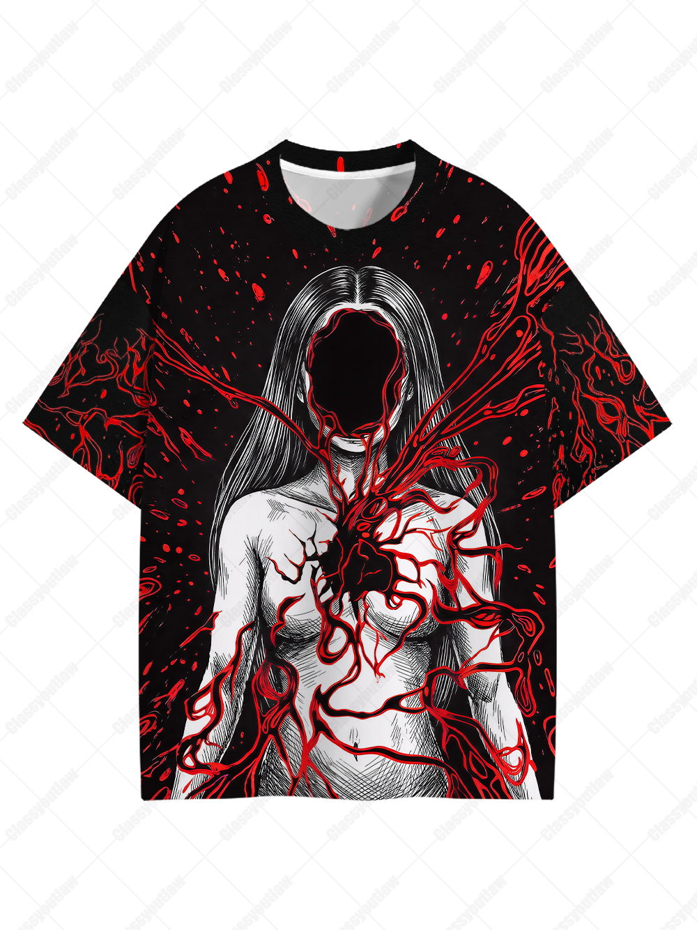 VOID HEART CHAOS ECO OVERSIZED GRAPHIC TEES
