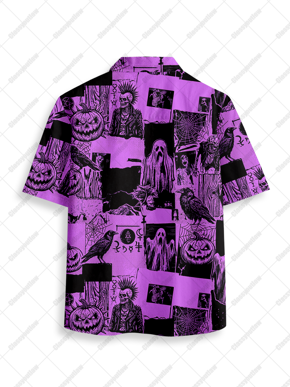 HAUNTED CLIPS BUTTON UP POCKET SHIRT