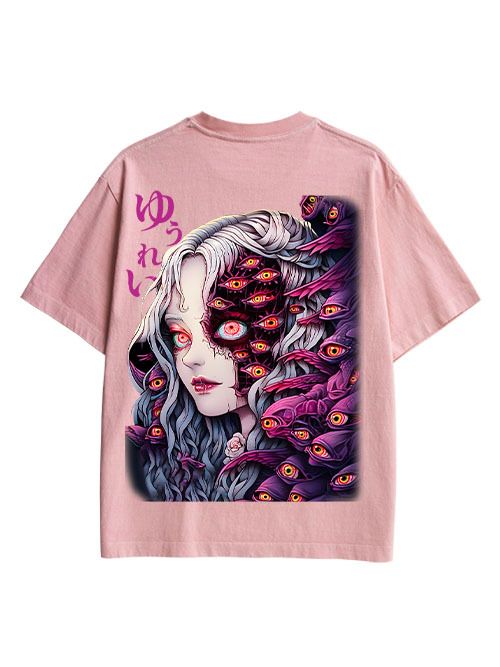 The Allure Of A Thousand Eyes Double Sided Print Washed TShirt