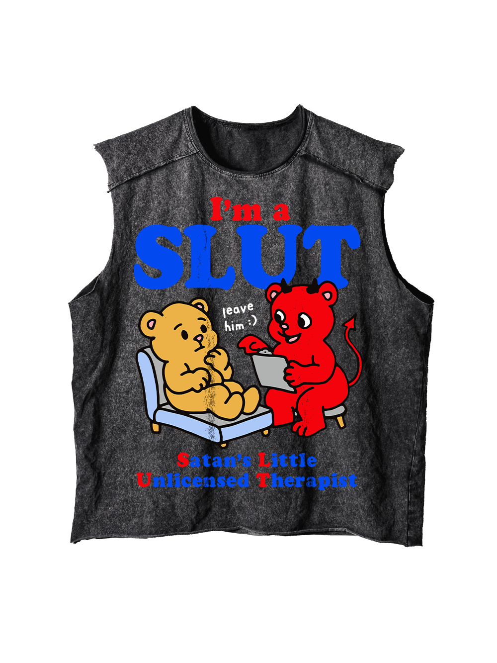 I‘M A SLUT DISTRESSED TANK