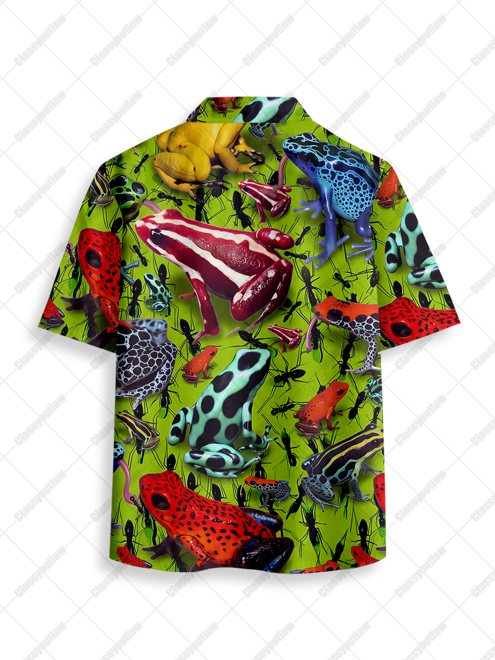 GREEN FIELD FROG BUTTON UP POCKET SHIRT