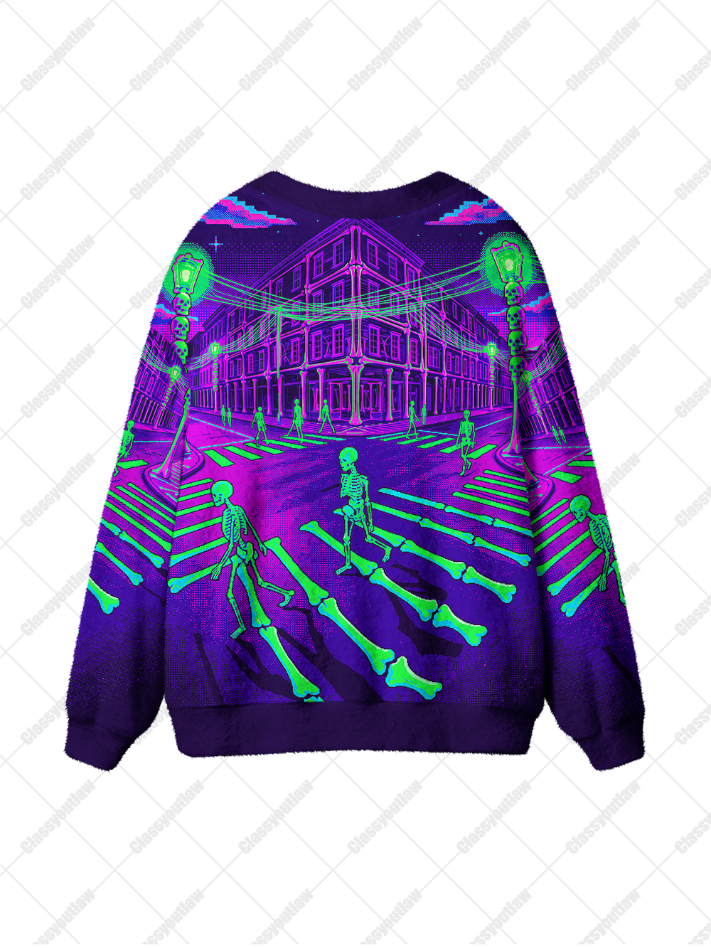 SKELETON TOWN UGLY CARDIGAN SWEATERS