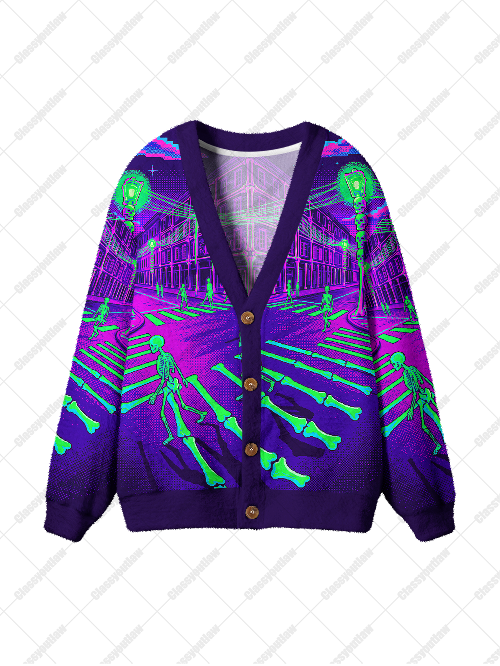 SKELETON TOWN UGLY CARDIGAN SWEATERS