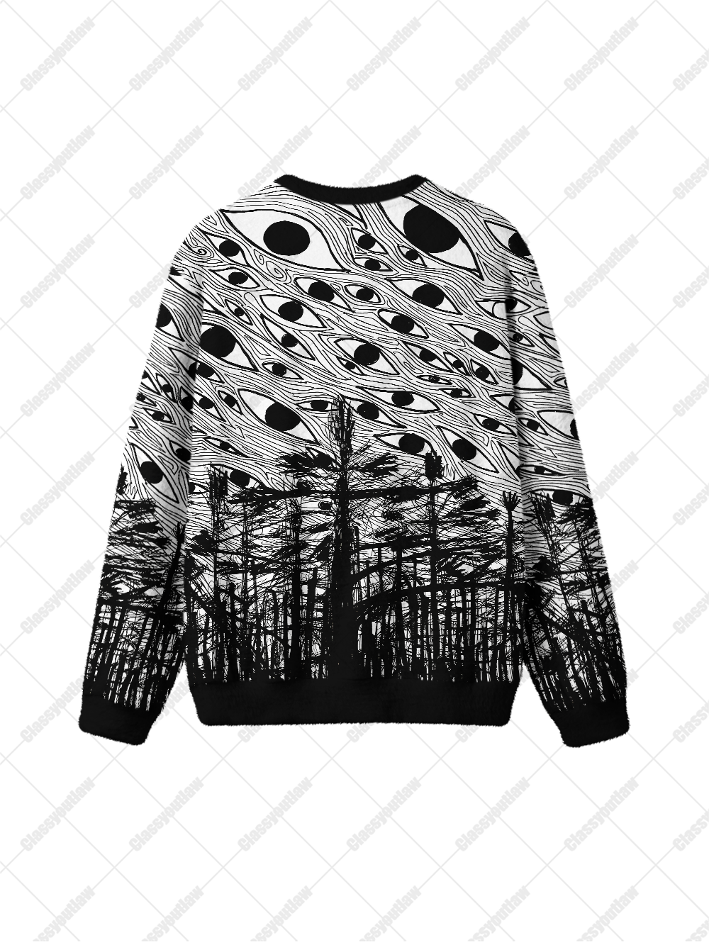 FOREST OF EYES KNIT SWEATSHIRT