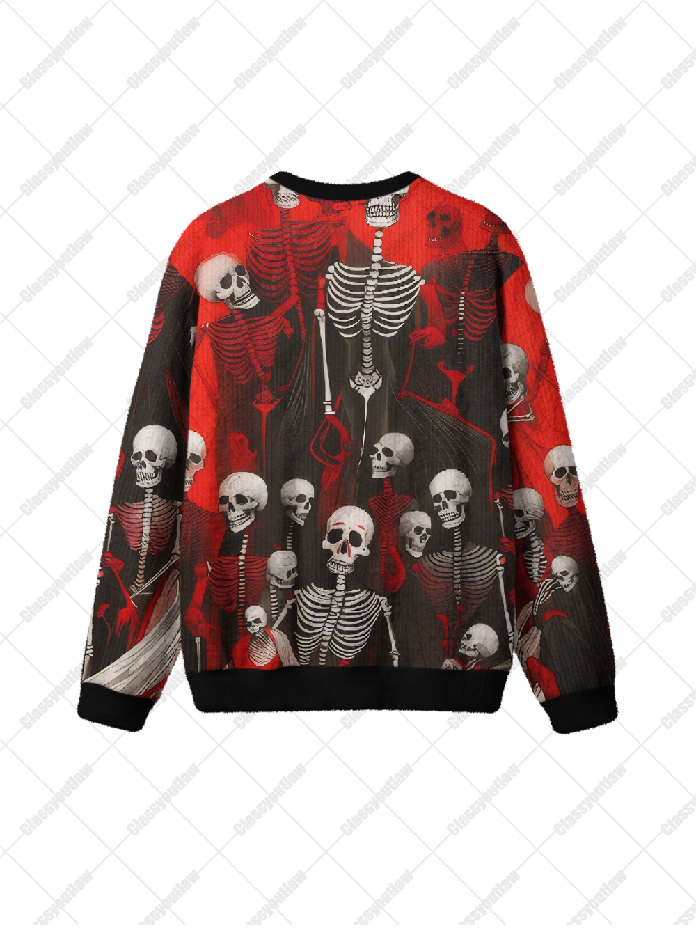 DANCING SKELETONS KNIT SWEATSHIRT