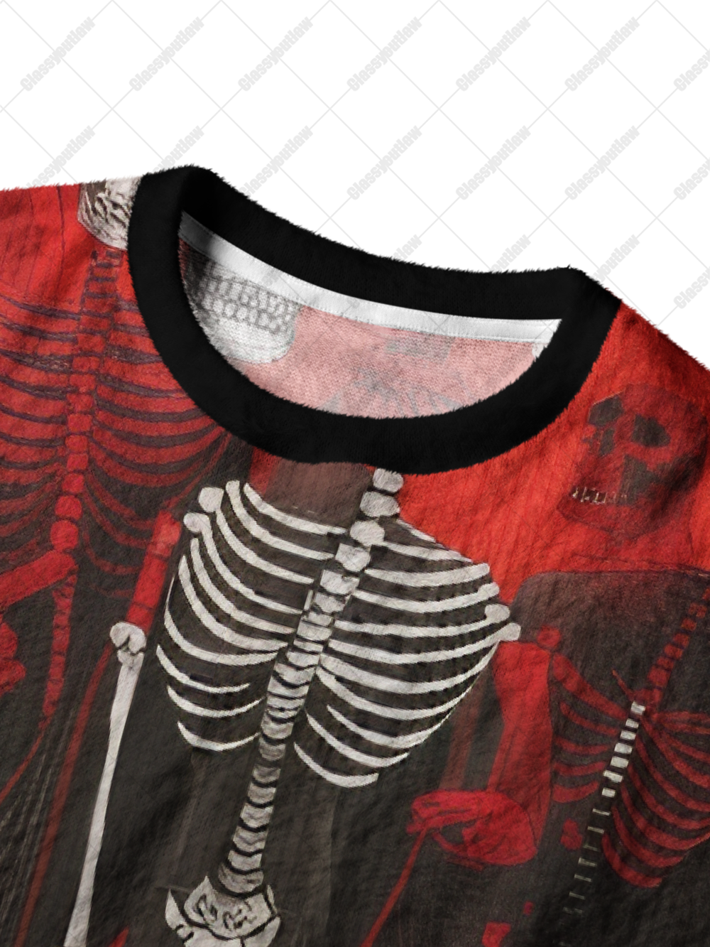 DANCING SKELETONS KNIT SWEATSHIRT