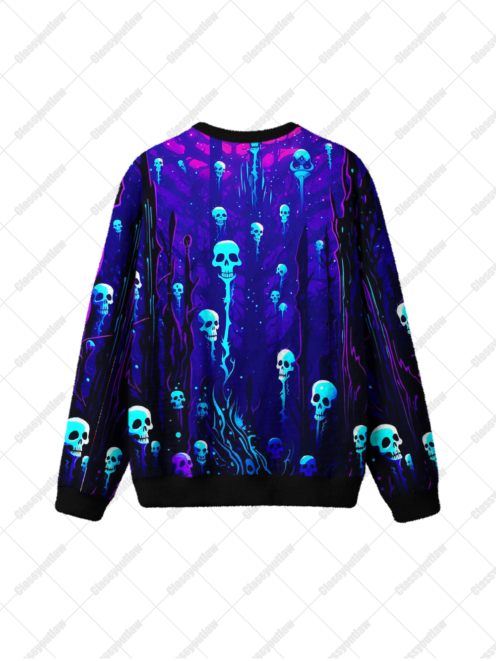 SKULLS IN THE NIGHT KNIT SWEATSHIRT