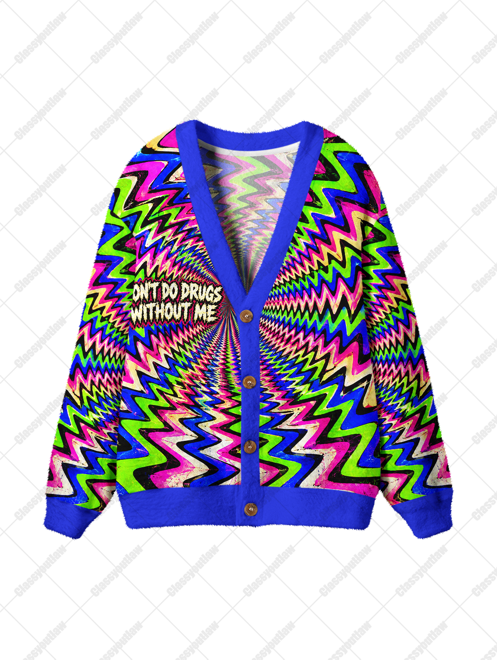 DRUGS WITHOUT ME UGLY CARDIGAN SWEATERS