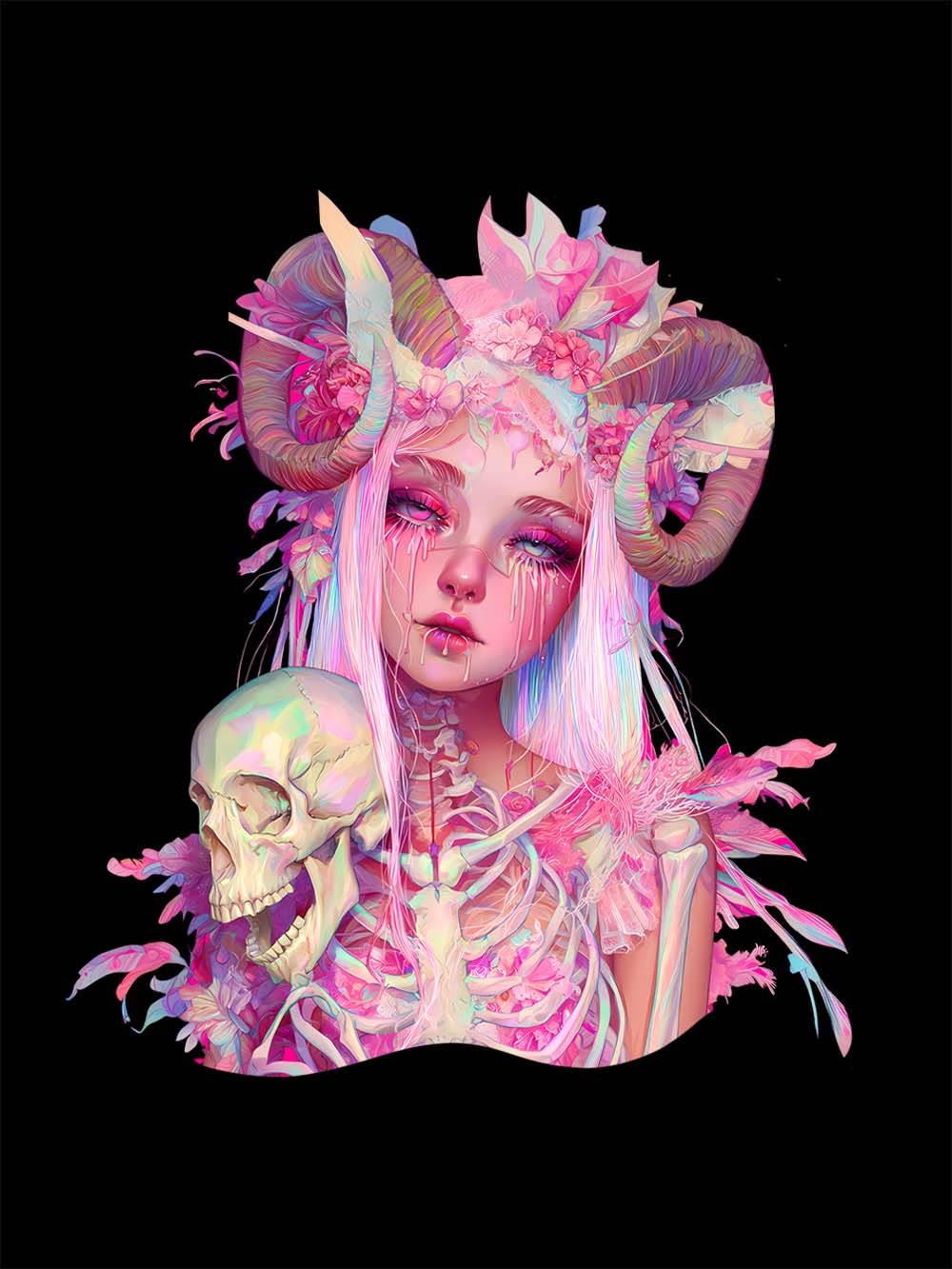 Ethereal Gothic Beauty Washed Tshirt