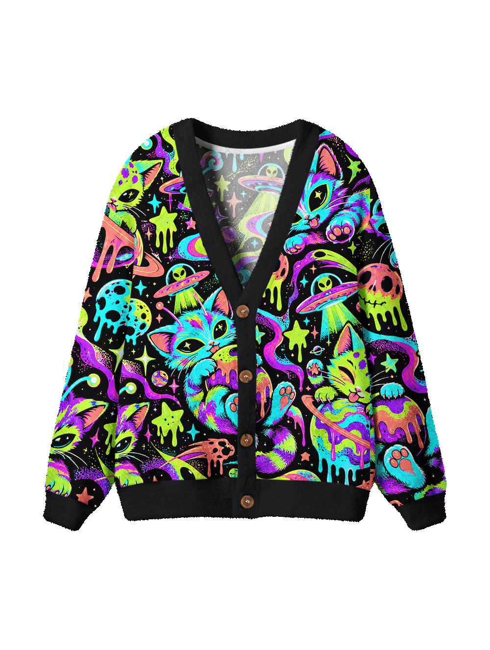 ALIEN KITTENS UGLY CARDIGAN SWEATERS