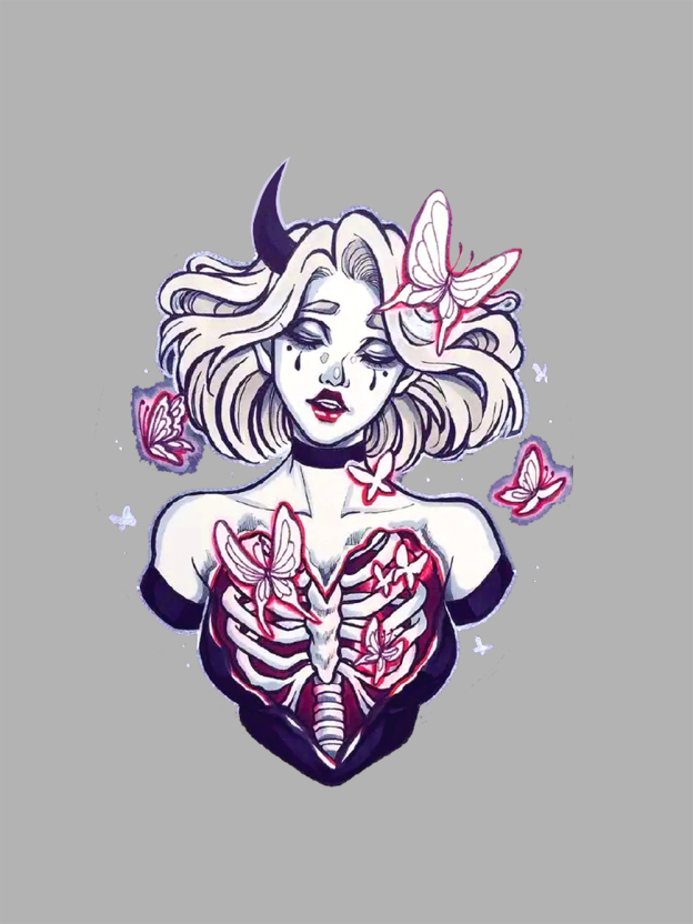 Butterfly Soul Unveiled Washed Tshirt