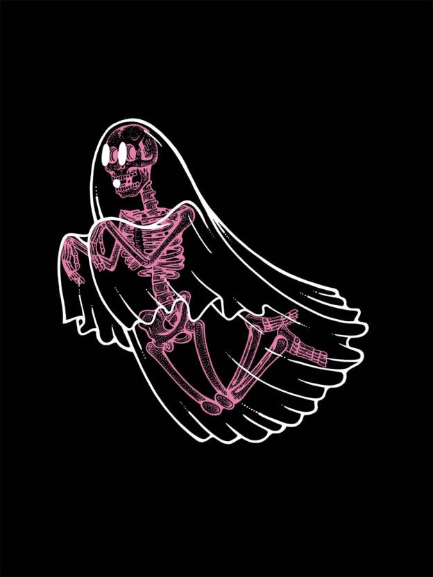 Ghostly Skeleton Veil Washed Tshirt