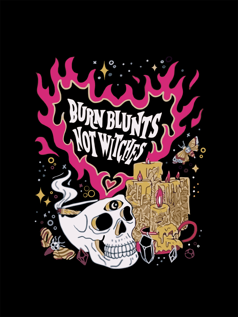 Burn Blunts Not Witches Washed Tshirt
