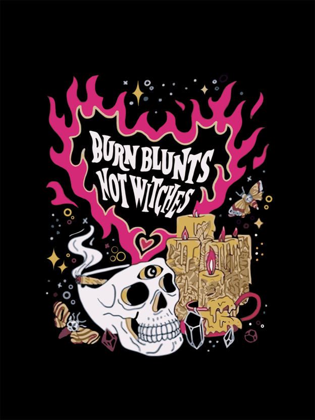 Burn Blunts Not Witches Washed Tshirt