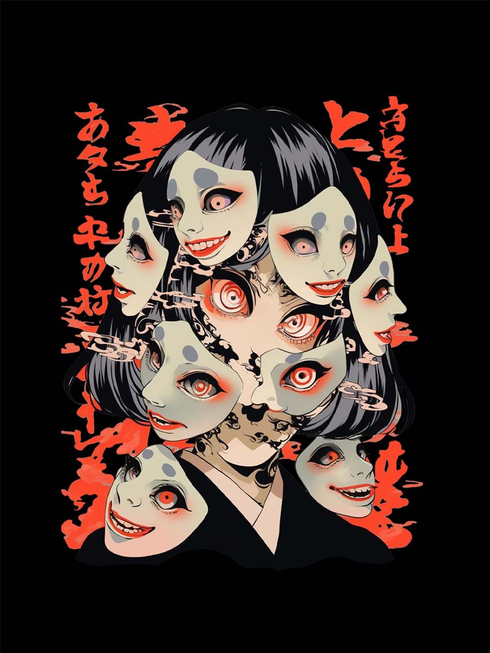 FACES OF CHAOS WASHED TSHIRT