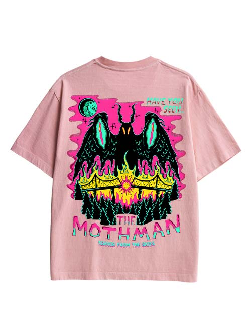 Mothman Double Sided Print Washed TShirt