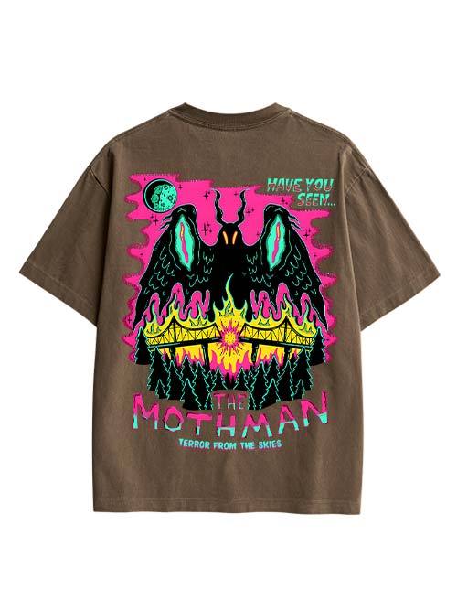 Mothman Double Sided Print Washed TShirt