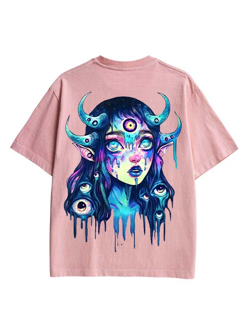 Celestial Visionary Double Sided Print Washed TShirt