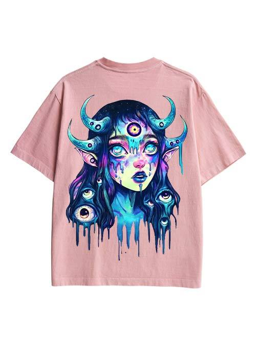 Celestial Visionary Double Sided Print Washed TShirt
