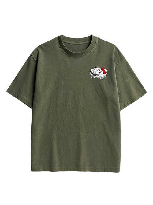 Tomie And Hello Kitty Double Sided Print Washed TShirt