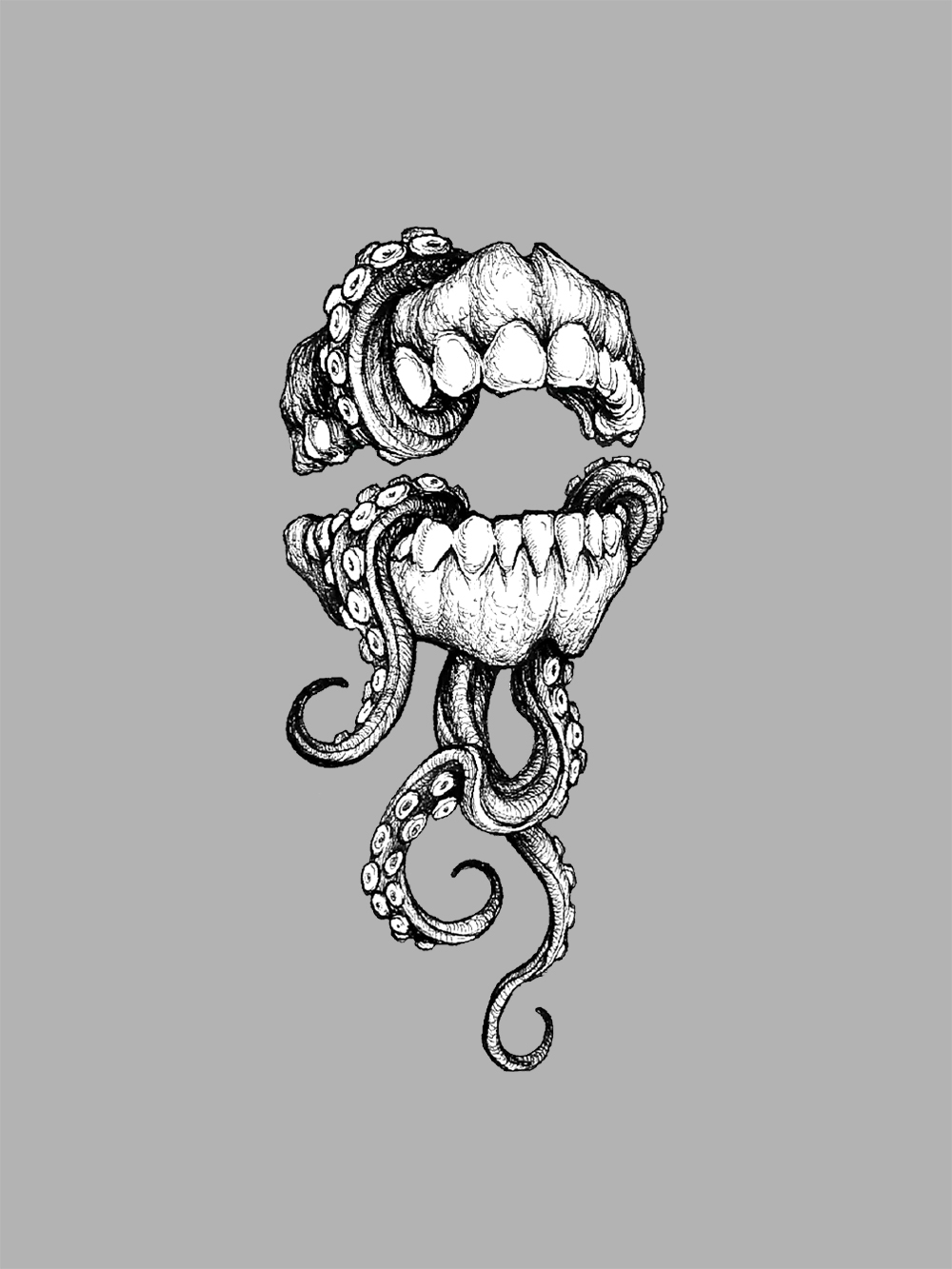 Tentacle Grin Washed Tshirt