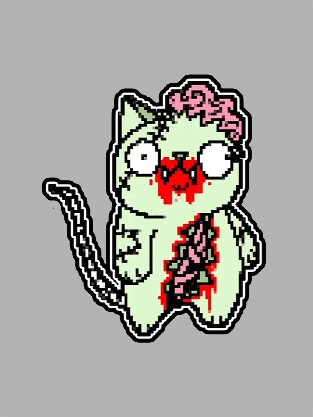 Zombie Cat Washed Tshirt