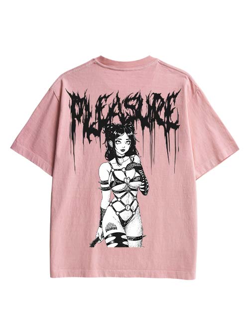 Pleasure Double Sided Print Washed TShirt
