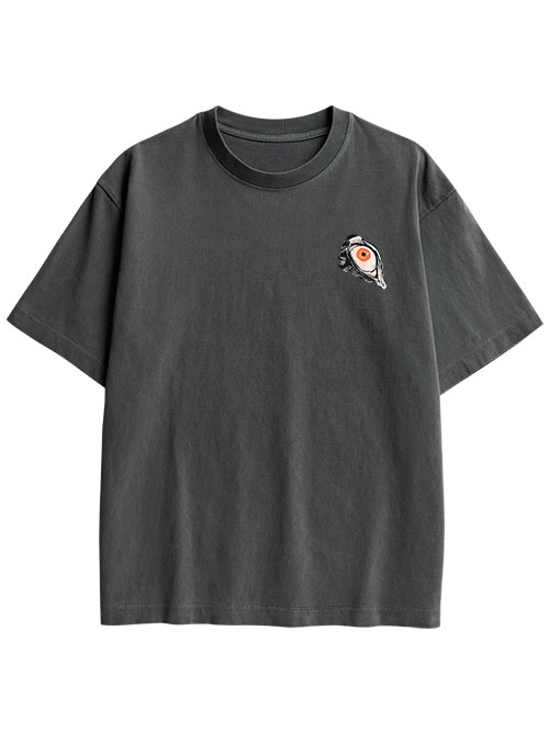 MULTITUDE OF GAZES DOUBLE SIDED PRINT WASHED TSHIRT