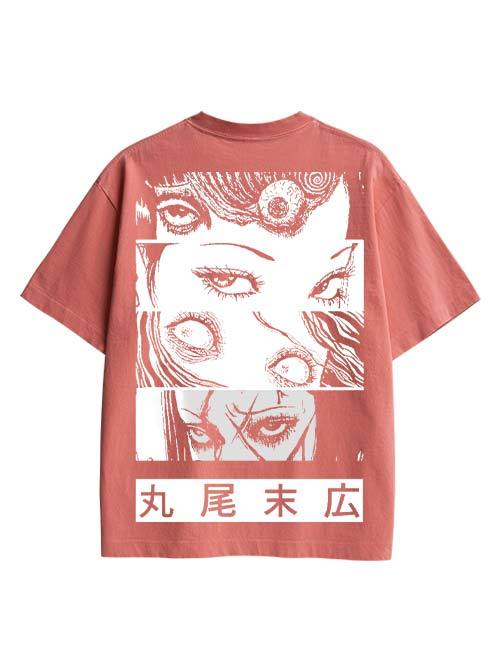 Eyes Of The Unknown Double Sided Print Washed TShirt