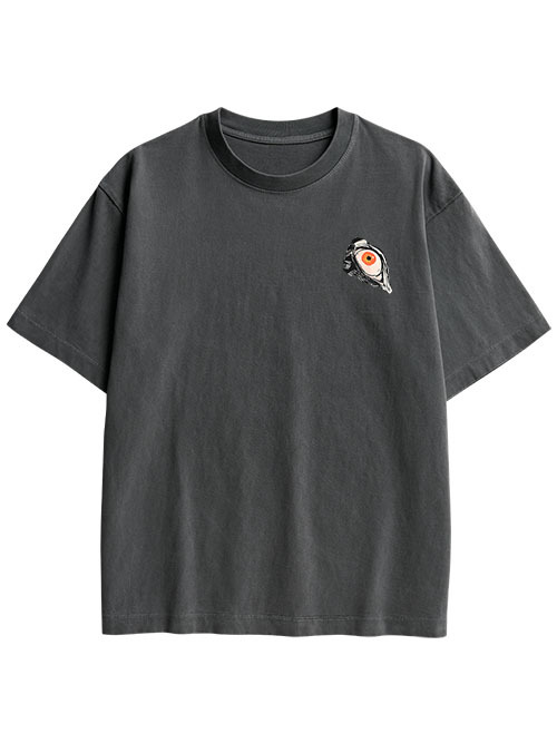 MULTITUDE OF GAZES DOUBLE SIDED PRINT WASHED TSHIRT