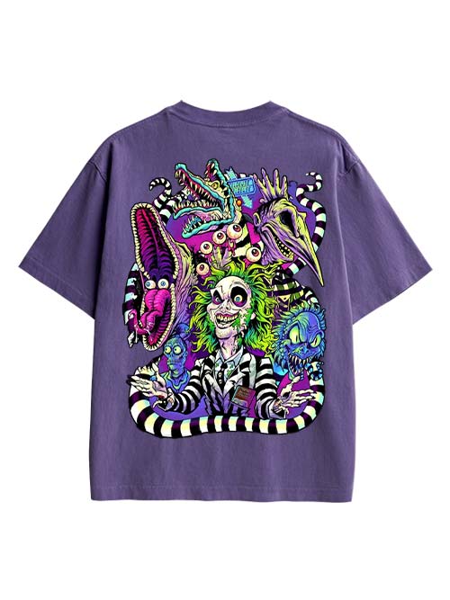 Clown Double Sided Print Washed TShirt